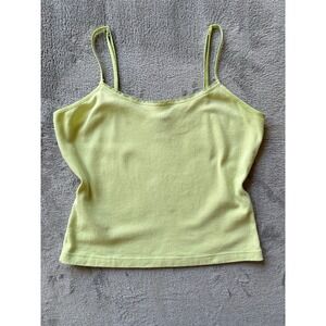 Vintage Y2K Xhilaration Camisole Crop Top Medium Lime Green Y2K Soft Girl Fairy